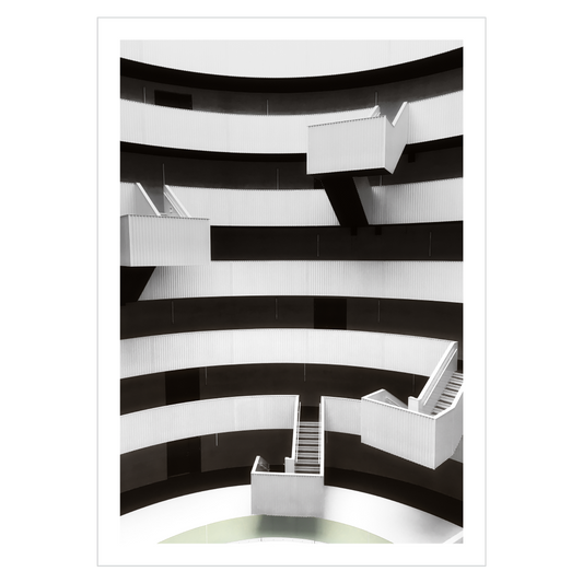fotokunst arkitektur plakat med trapperummet i gemini bygningen
