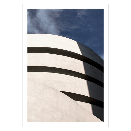 fotokunst plakat med Guggenheim Museum i New York