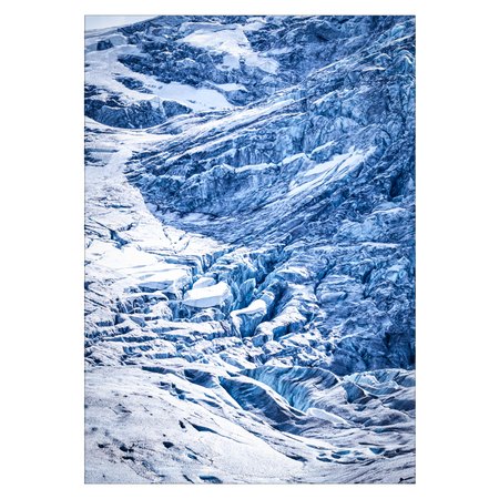 blå fotokunst plakat med isen på gletscheren folgefonna