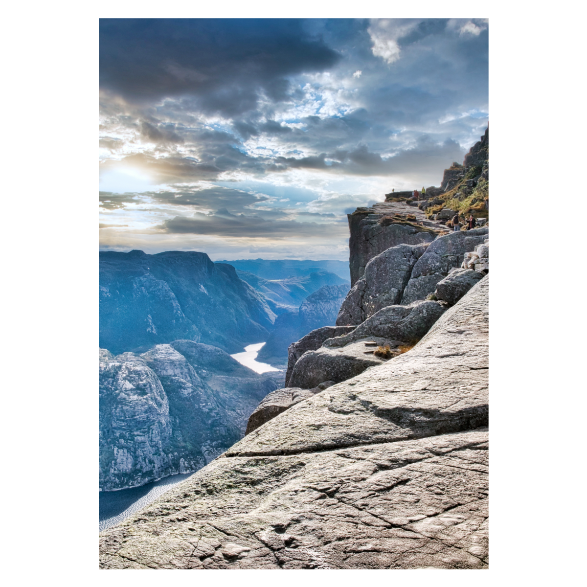 fotokunst plakat med flot kig til Prædikestolen