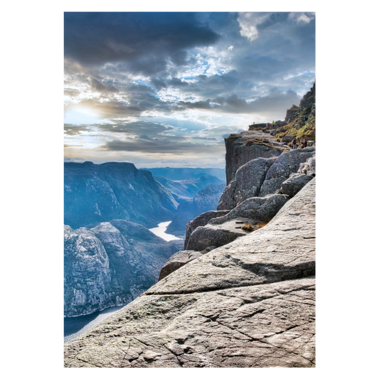 fotokunst plakat med flot kig til Prædikestolen