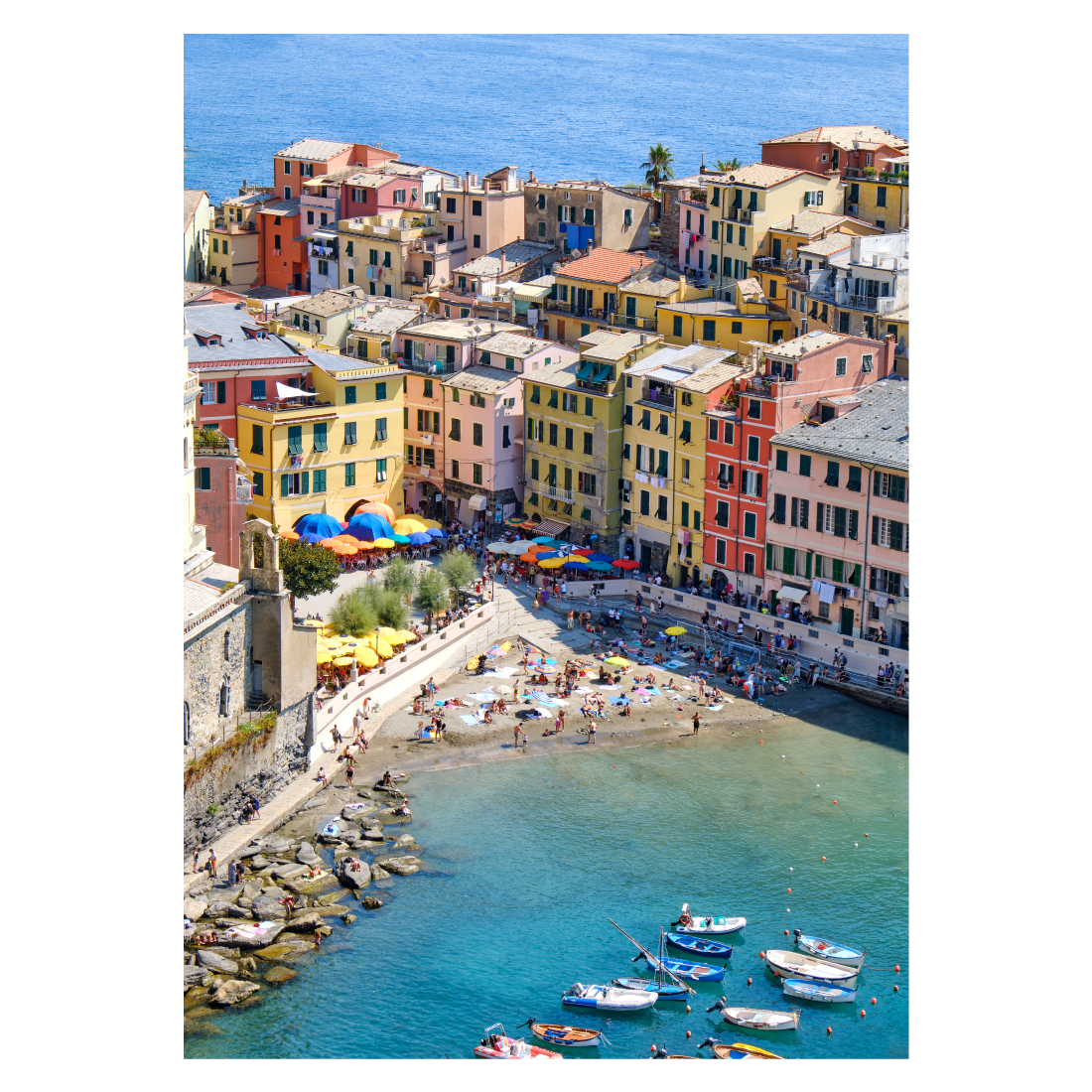 tragt pilot Rendezvous Naturplakat - Vernazza i Cinque Terre i Italien