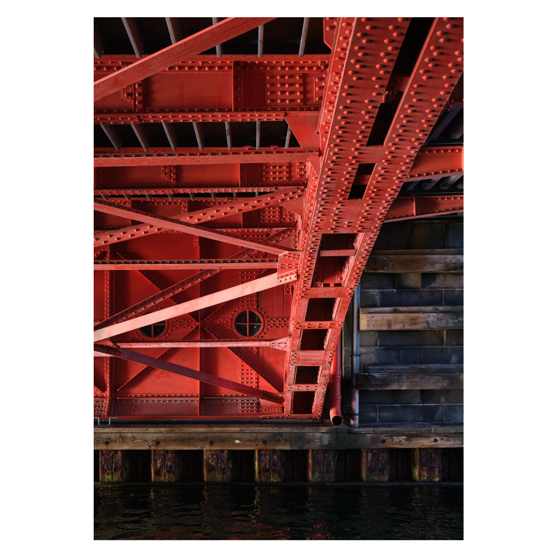 København plakat med den orange underside af Knippelsbro