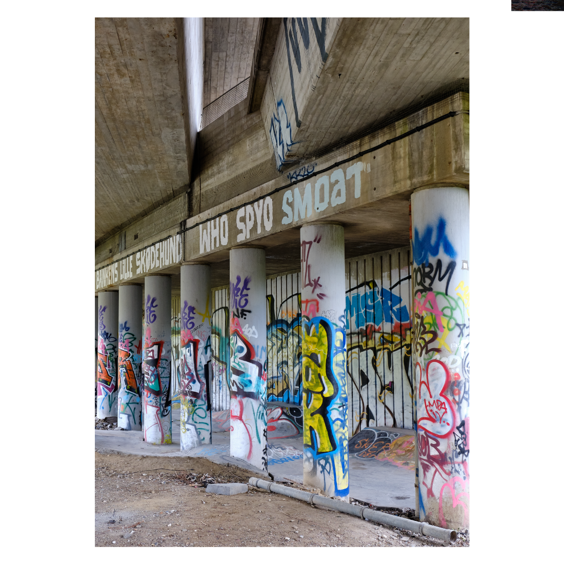 København plakat med Off Gris skaterparken ved Sydhavn Station