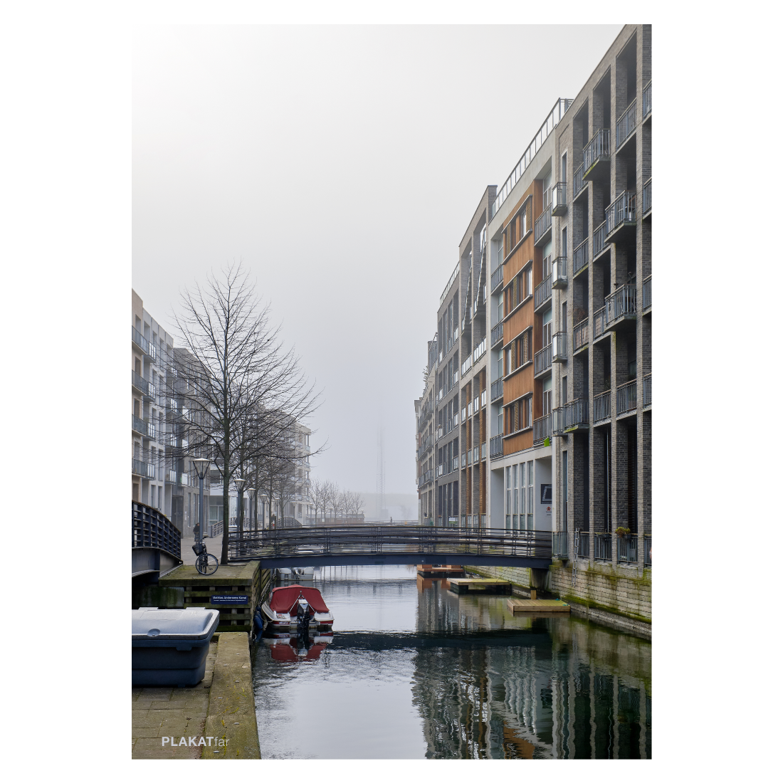 Københavner plakat med et kig ned af Ernie Wilkins Vej i Sluseholmen