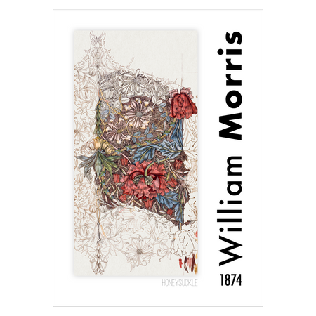 "Honeysuckle" plakat med motiv af William Morris
