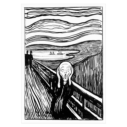 Kunstplakat med Edvard Munchs maleri "Skriget"