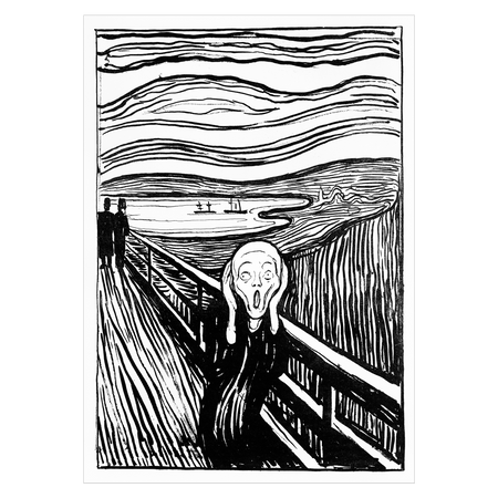 Kunstplakat med Edvard Munchs maleri "Skriget"