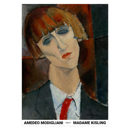 Kunstplakat med Amedo Modiglianis "Madame Kisling"