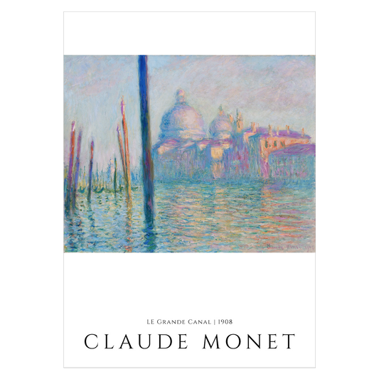 Kunstplakat med Claude Monet "Le Grand Canal"