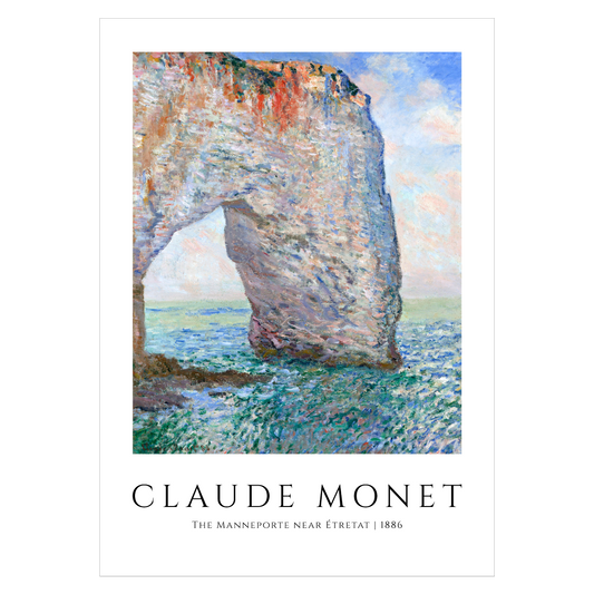 Kunstplakat med Claude Monet "The Manneporte near Étretat"