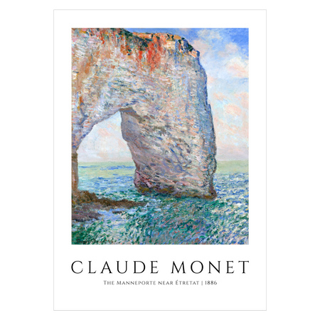 Kunstplakat med Claude Monet "The Manneporte near Étretat"