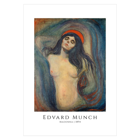 Kunstplakat med "Madonna 1894" af Edvard Munch