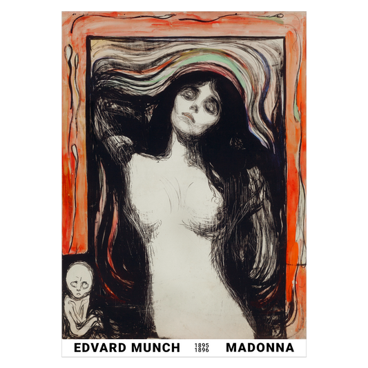 Kunstplakat med Edvard Munch "Madonna" fra 1896