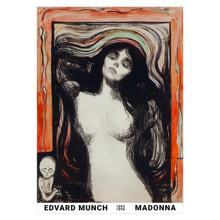 Kunstplakat med Edvard Munch "Madonna" fra 1896