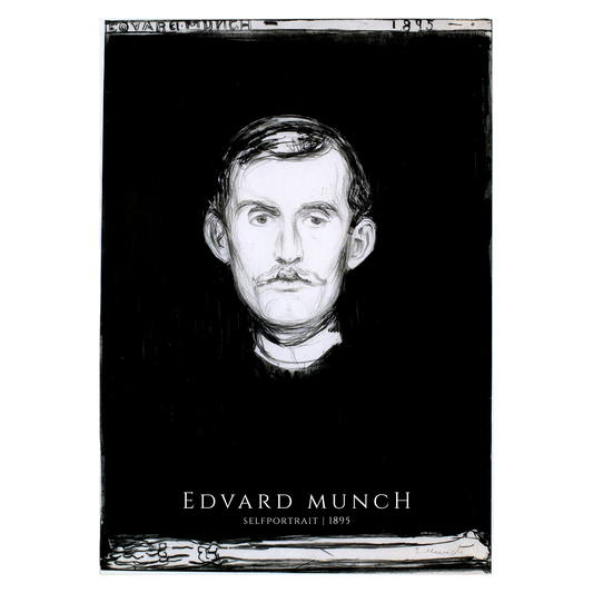 Kunstplakat med selvportræt af Edvard Munch