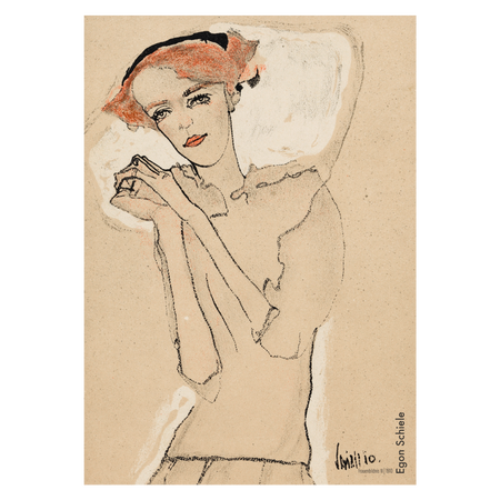 Kunstplakat med Egon Schiele "Portrait of a Woman III"