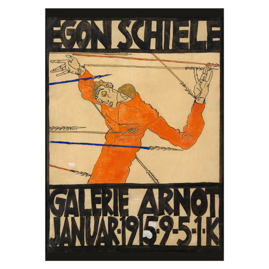 Galerie Arnot udstillingsplakat med Egon Schiele