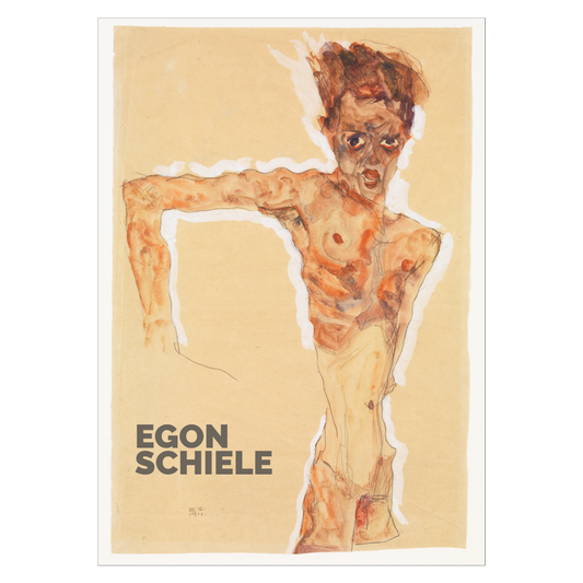 Kunstplakat med Egon Schiele "Self Portrait 1911"
