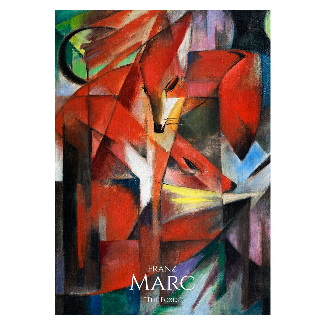 Kunstplakat med Franz Marc "The Foxes"