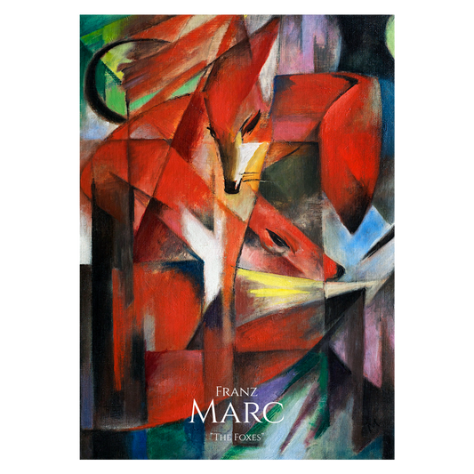 Kunstplakat med Franz Marc "The Foxes"