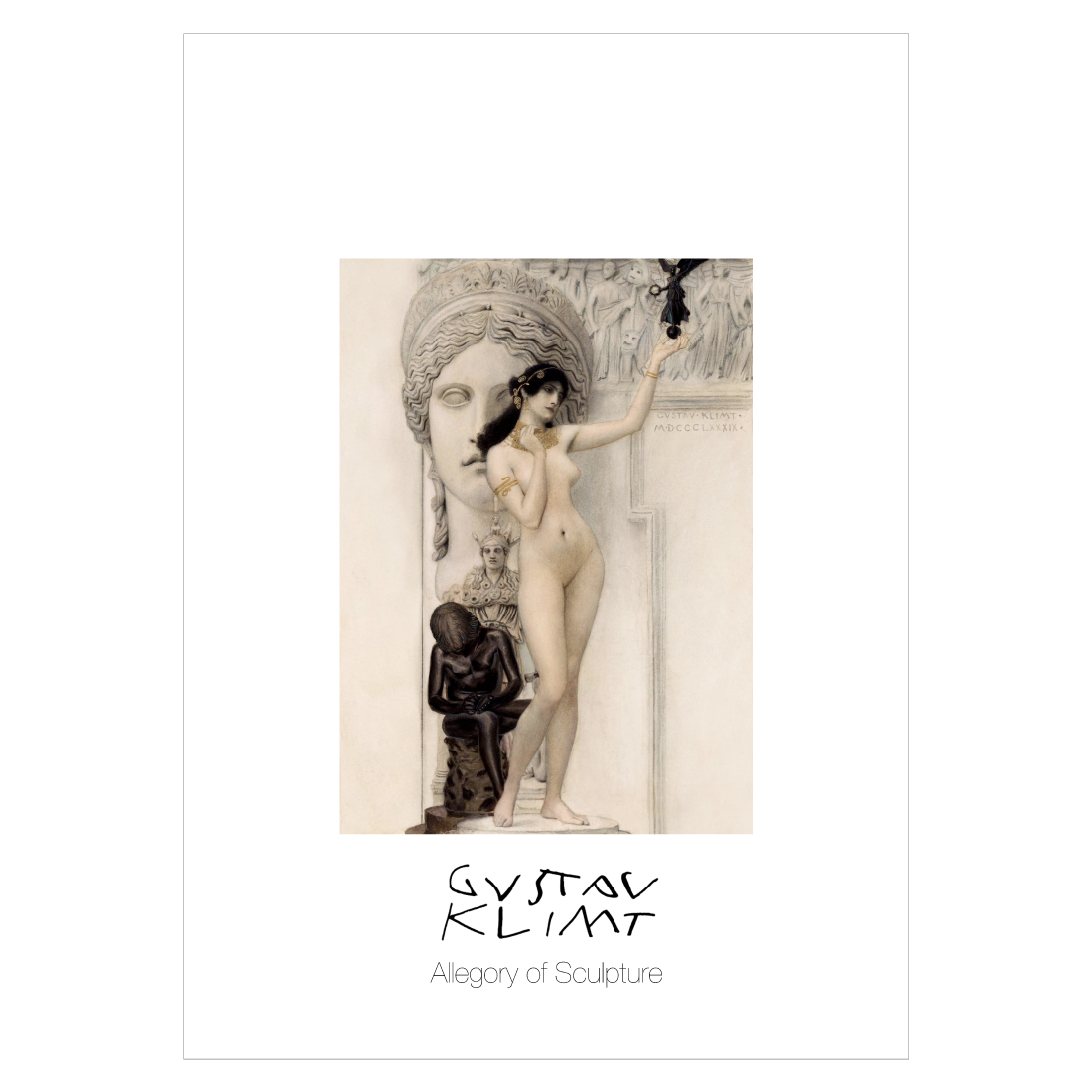 kunstplakat med Gustav Klimt Algory of Sculpture