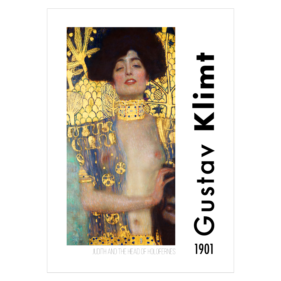 Kunstplakat med Klimts "Judith and the Head of Holofernes"
