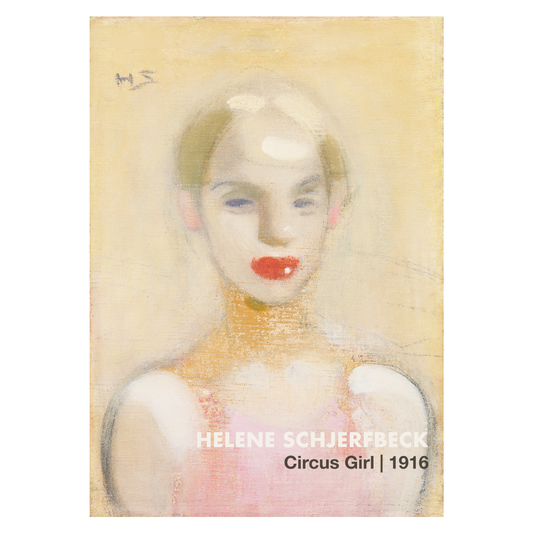 Kunstplakat med Helene Scherfbecks "Circus girl""