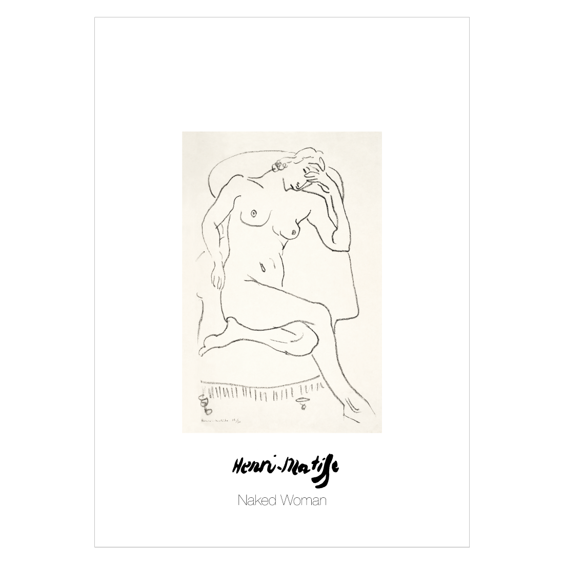 Kunstplakat med Henri Matisse "Naked Woman"