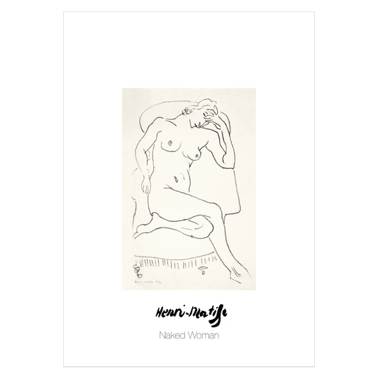 Kunstplakat med Henri Matisse "Naked Woman"