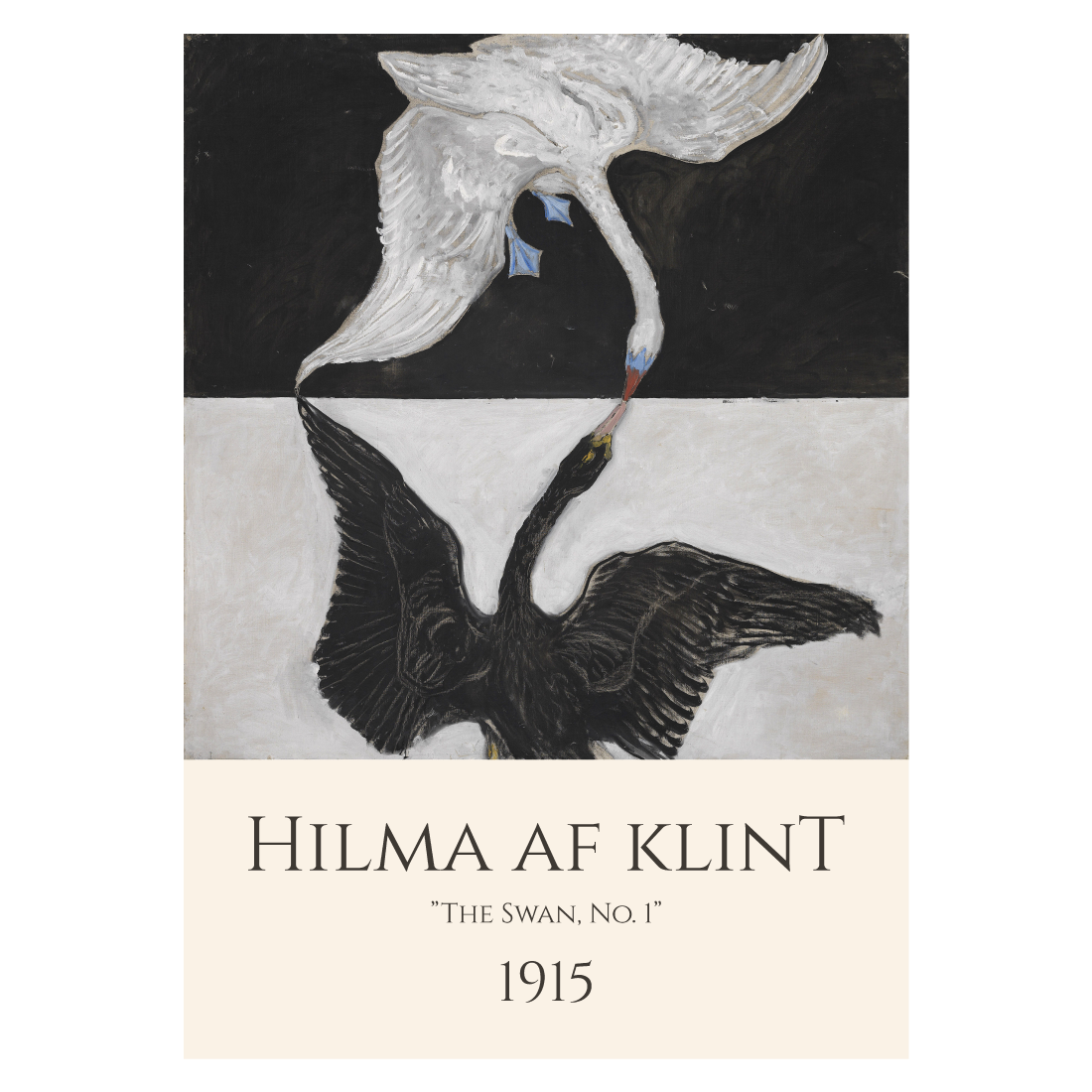 Kunstplakat med Hilma af Klint "The swan No. 1"