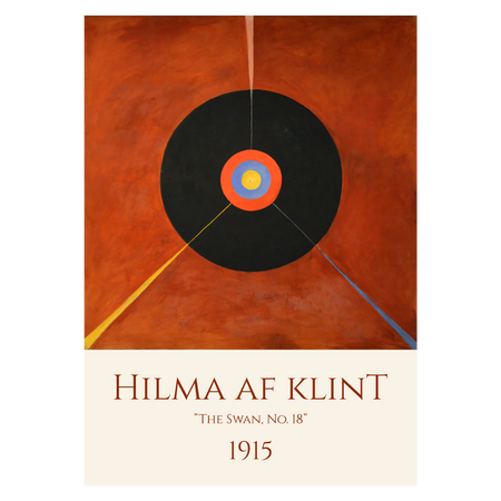 Kunstplakat med Hilma af Klints "The swan No. 18"
