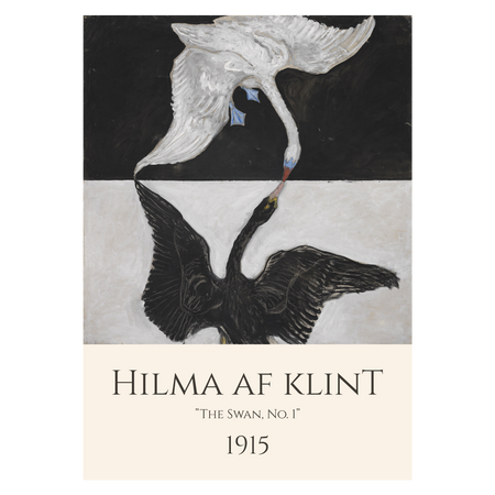 Kunstplakat med Hilma af Klint "The swan No. 1"