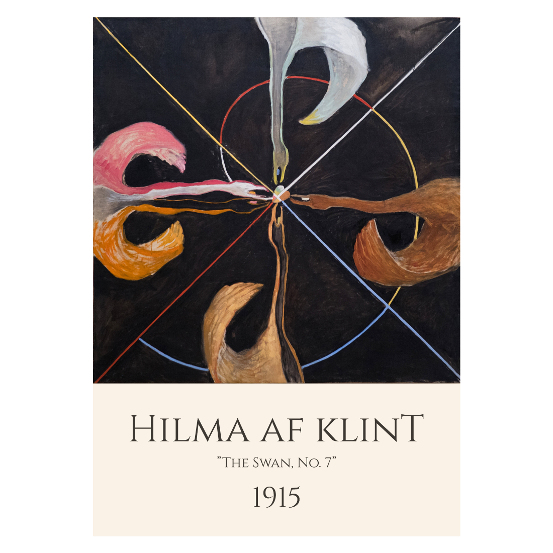 Kunstplakat - Hilma Klint "The Swan No. 7"