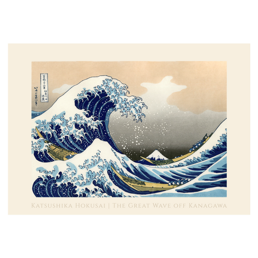 Kunstplakat med Hokusai "The Great Wave off Kanagawa"