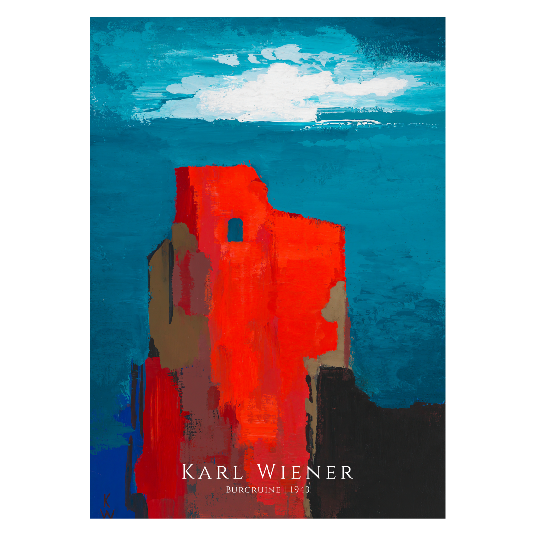 Kunstplakat med Karl Wieners "Burgruine"