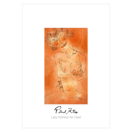 Kunstplakat med Paul Klees "Lady Inclining Her Head"