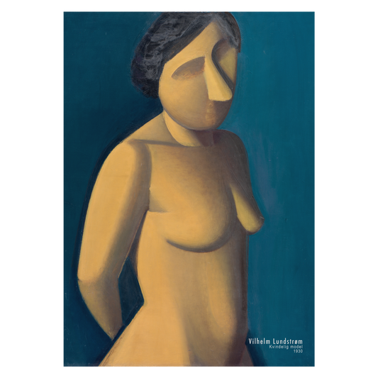 Kunstplakat med Vilhelm Lundstrøms "Kvindelig Model" fra 1930
