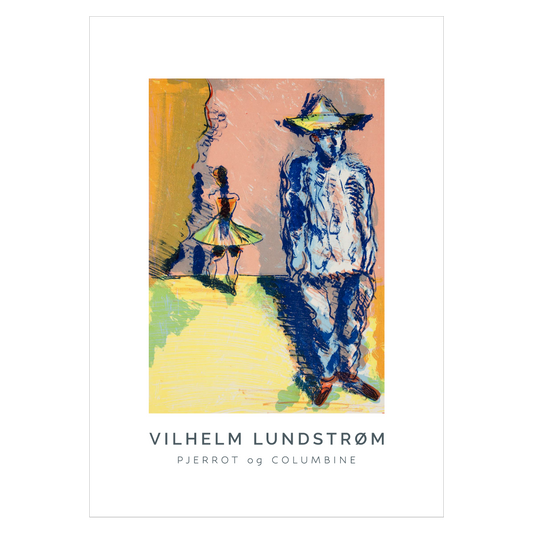 Kunstplakat med Vilhelm Lundstrøms "Pjerrot og Columbine"