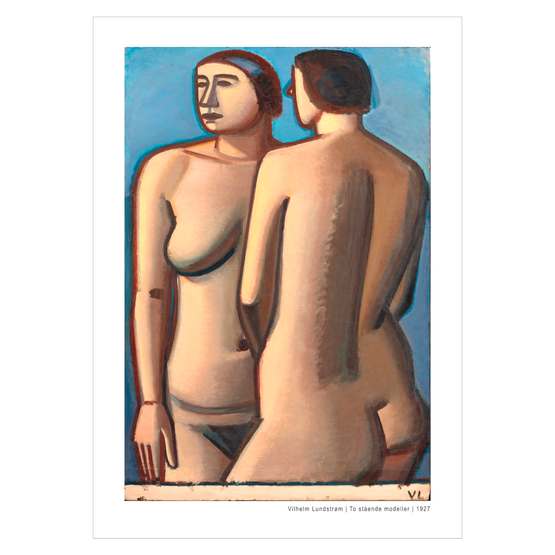 Kunstplakat med Vilhelm Lundstrøms "To stående modeller"