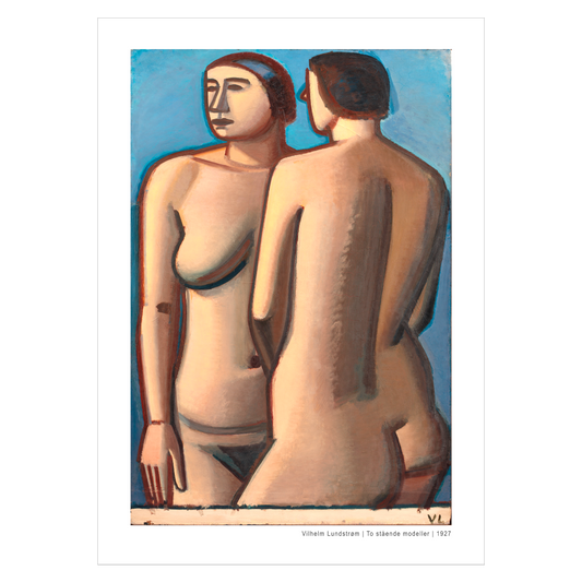 Kunstplakat med Vilhelm Lundstrøms "To stående modeller"