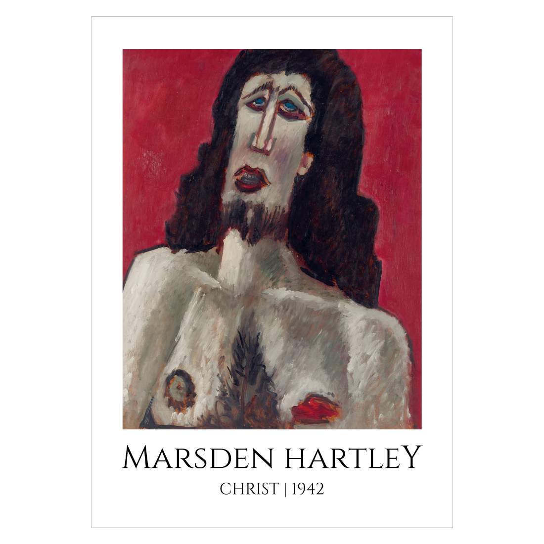 Kunstplakat med Marsden Hartley "Christ"