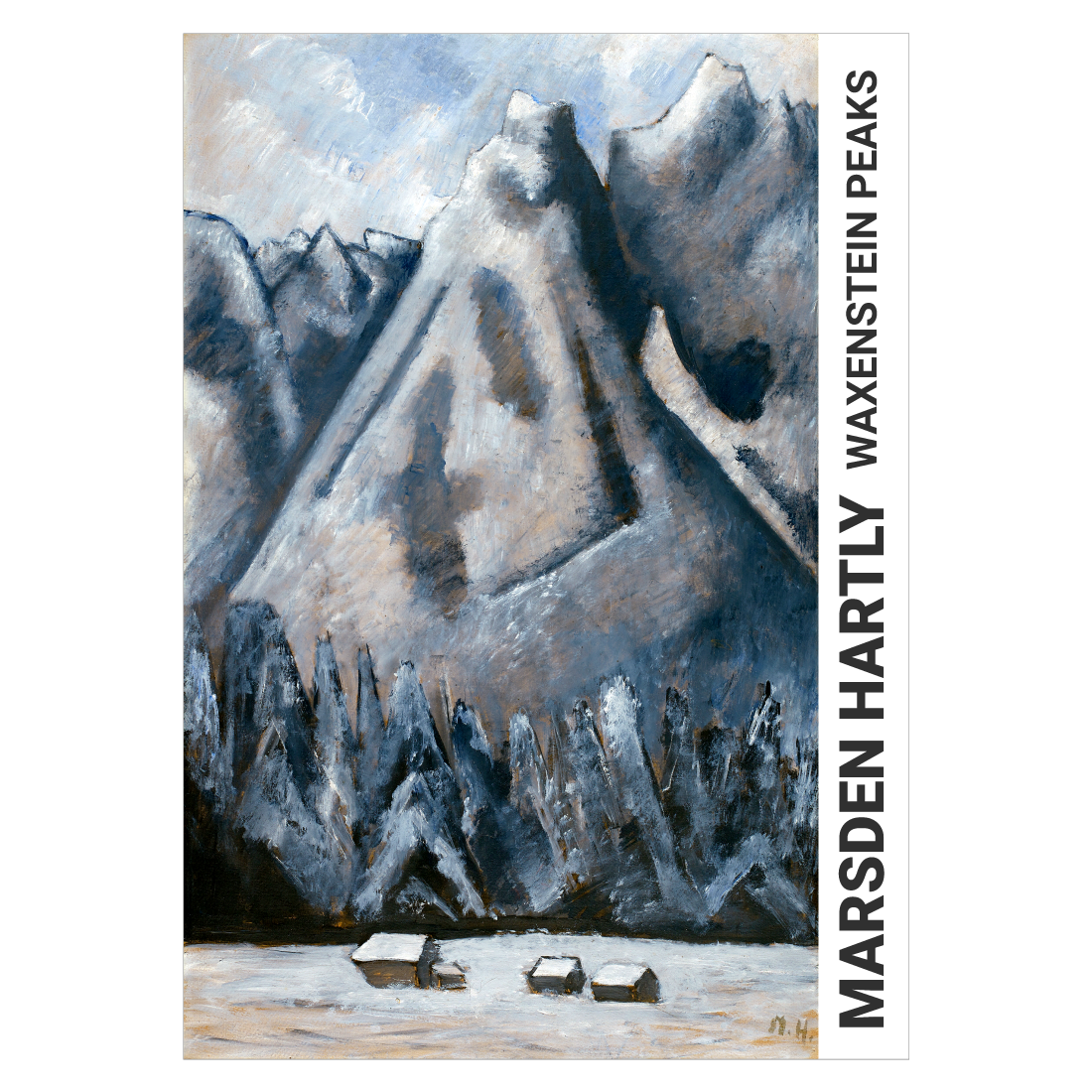 Kunstplakat med Marsden Hartley "Waxenstein Peaks"