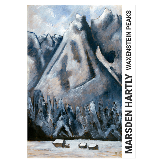 Kunstplakat med Marsden Hartley "Waxenstein Peaks"