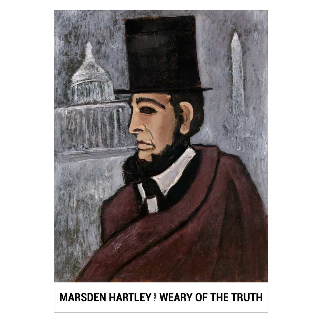 Kunstplakat med Marsden Hartley "Weary of the Truth"