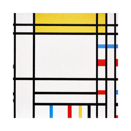 Kunstplakat med Piet Mondrian "Place de la Concorde"