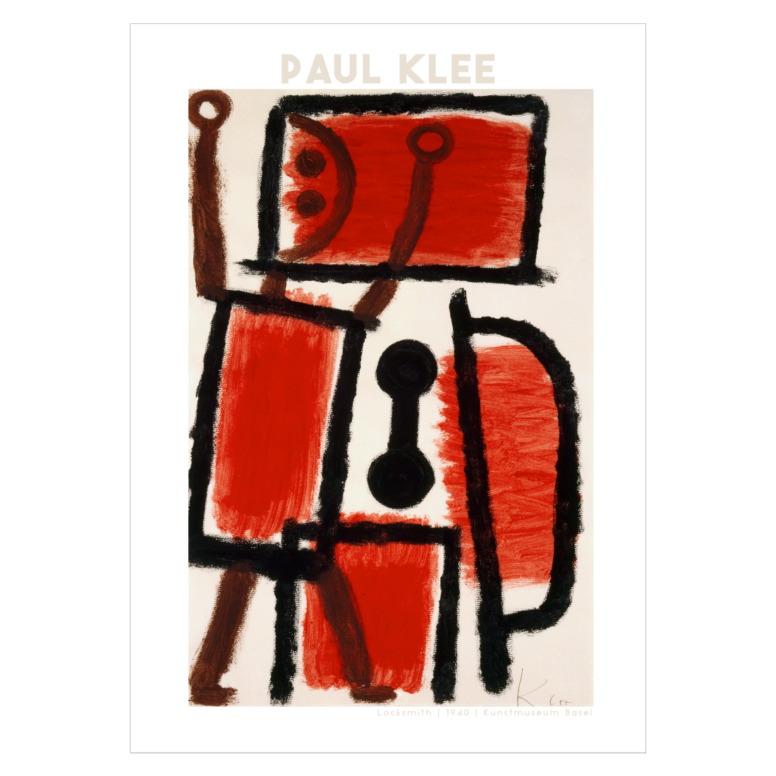 Kunstplakat med Paul Klees "Locksmith"