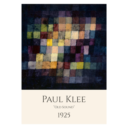 Kunstplakat med Paul Klees maleri "Old Sound"