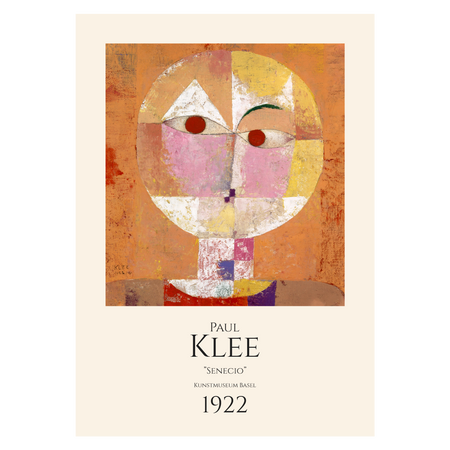 Kunstplakat med Paul Klees "Senecio"