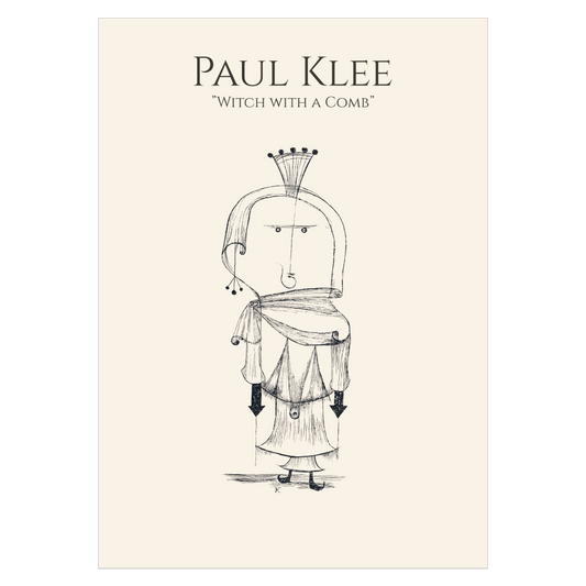 Kunstplakat med Paul Klees "Wich with a comb"